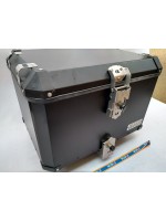 Bauleto 49 l aluminio Bmb universal c/ suporte aço reforçado - serve em todas as motocicletas (1 1/2 capacete)